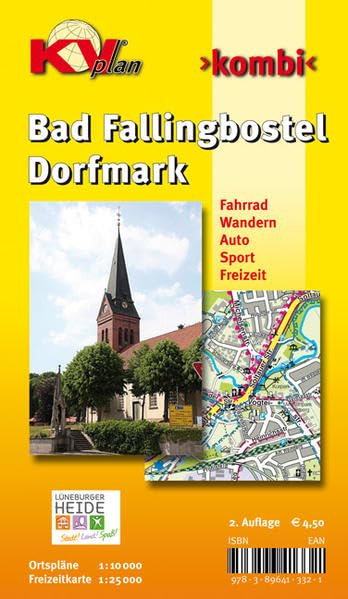 Bad Fallingbostel: Ortspläne 1:10.000, Freizeitkarte 1:25.000 inkl. Radrouten: Fahrrad, Wandern, Auto, Sport, Freizeit (KVplan Heide-Region) Leisure, Home & Garden