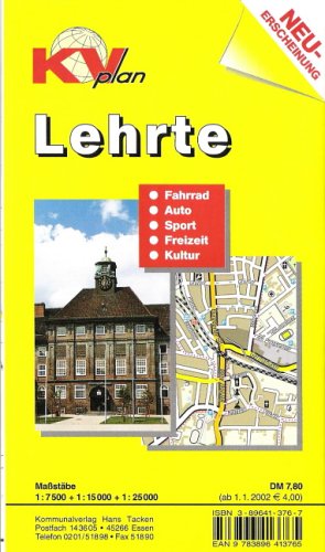 Lehrte. 1:15000. Stadtplan mit Freizeitkarte 1:25000. Mit Radtouren Maps & Plans