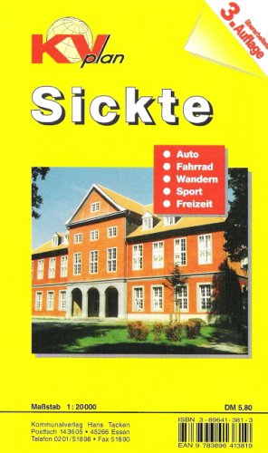 Sickte. 1:20000. Gemeindeplan mit Freizeitkarte 1:20000. Mit Radrouten und Wanderwegen Maps & Plans