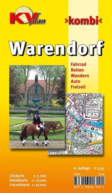 Warendorf: 1:12.500 Stadtplan mit Freizeitkarte 1:25.000 inkl. Rad-, Reit-, und Wanderwegen zzgl. Cityplan 1:5.000: Citykarte 1 : 5 000. Detailkarte 1 ... Auto, Freizeit (KVplan Münsterland-Region) Leisure, Home & Garden