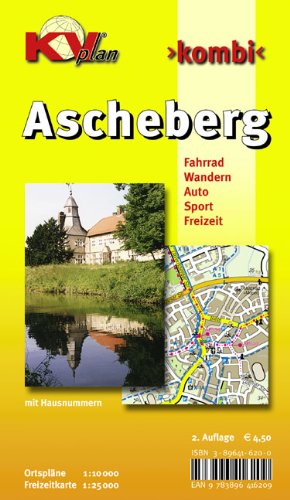 Ascheberg: 1:10.000 Gemeindeplan mit Freizeitkarte 1:25.000 incl. Rad- und Wanderwegen, Hausnummern: Fahrrad, Wandern, Auto, Sport, Freizeit. Mit Hausnummern Leisure, Home & Garden