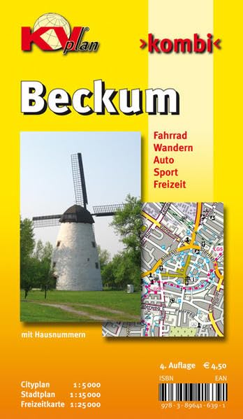 Beckum: 1:15.000 Stadtplan mit Freizeitkarte 1:25.000 inkl. Rad- und Wanderwegen, Cityplan 1:5.000: Fahrrad. Wandern. Auto. Sport. Freizeit (KVplan Münsterland-Region) Leisure, Home & Garden