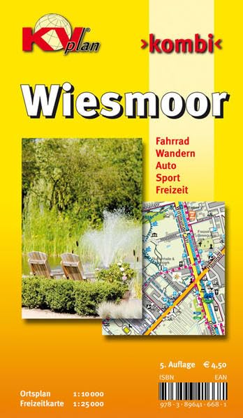 Wiesmoor, KVplan, Radkarte/Wanderkarte/Stadtplan, 1:25.000 / 1:10.000 Leisure, Home & Garden