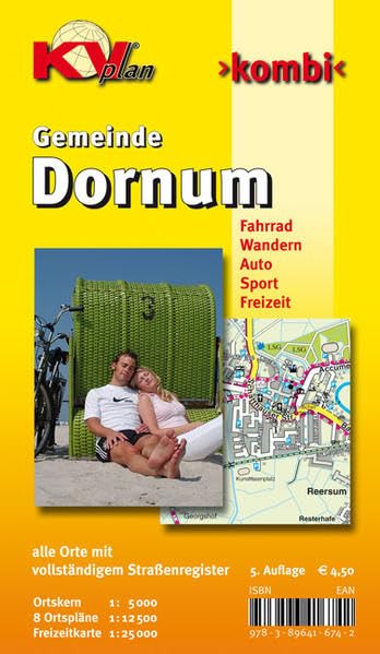 Dornum, KVplan, Radkarte/Freizeitkarte/Stadtplan, 1:25.000 / 1:12.500 / 1:5.000 Leisure, Home & Garden