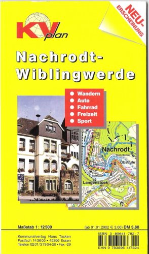 Nachrodt-Wiblingwerde. 1:12500. Gemeindeplan mit Freizeitkarte 1:25000. Mit Rad- und Wanderwegen und Höhenlinien Maps & Plans