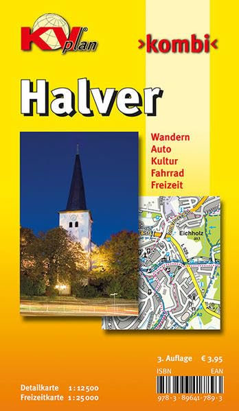 Halver 1 : 12 500: Detailkarte 1 : 12 500. Freizeitkarte 1:25 000. Wandenr. Auto. Kultur. Fahrrad. Freizeit: Wandern, Auto, Bus & Bahn, Fahrrad, ... 1:25.000 incl. Rad- und Wanderwegen Leisure, Home & Garden