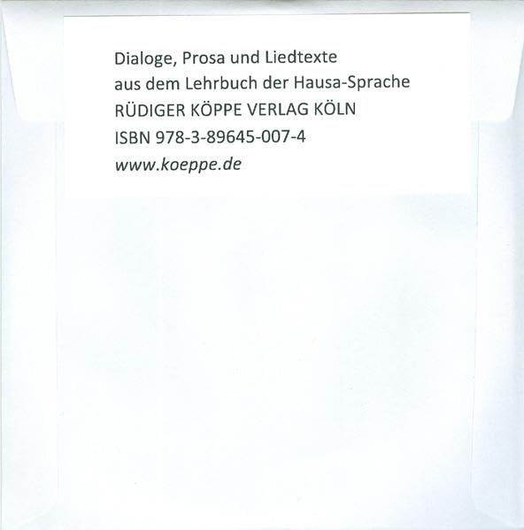Dialoge, Prosa und Liedtexte aus dem Lehrbuch der Hausa-Sprache (Afrikawissenschaftliche Lehrbücher Bd. 13) Media & Communication