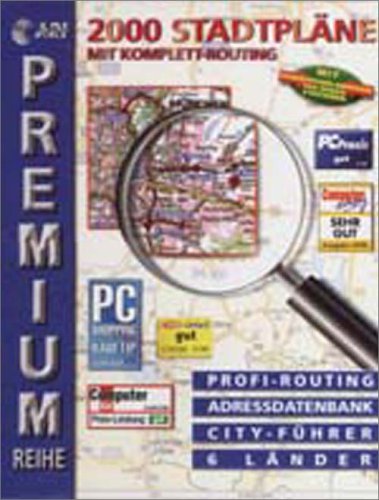 2000 Stadtpläne, 1 CD-ROM in Jewelcase: Mit Komplett-Routing. Profi-Routing, Adressdatenbank, City-Führer, 6 Länder. Für Windows 95/98/NT. Mit Schnäppchen-Adressen u. Radarstationen Maps & Plans