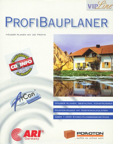 ProfiBauplaner, 1 CD-ROM: Häuser planen, gestalten, konstruieren. Musterhäuser mit Kostenkalkulation. Über 1.000 Einrichtungsgegenstände. Für Windows 95/98 Books