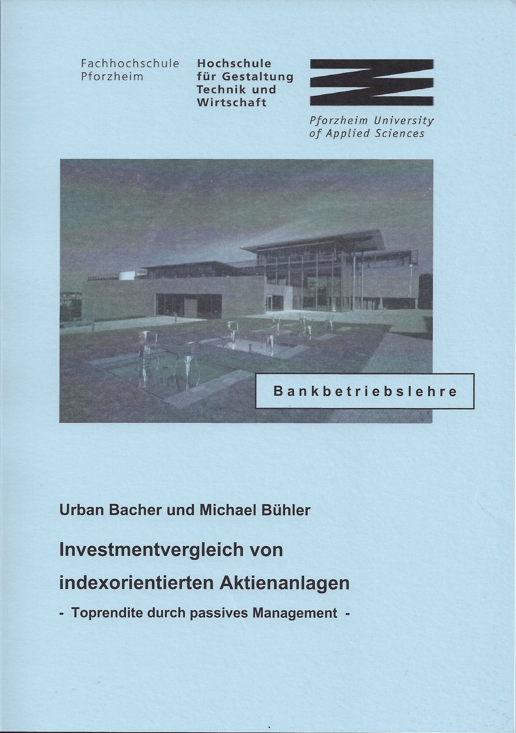 Investmentvergleich von indexorientierten Aktienanlagen - Toprendite durch passives Management. Law