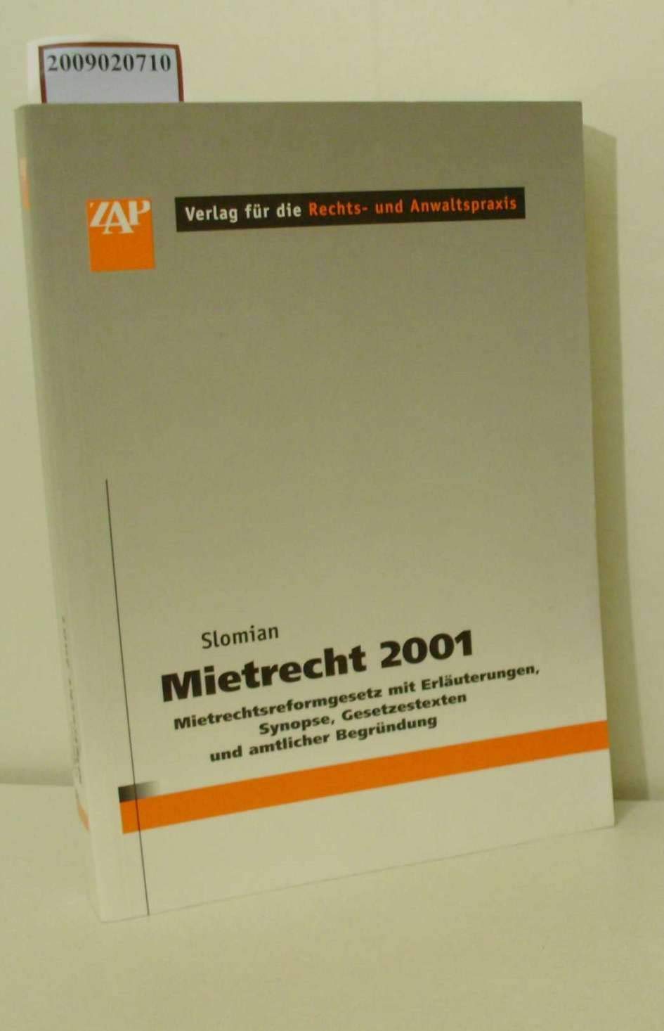 Mietrecht 2001 book