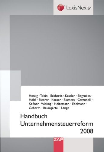 Handbuch Unternehmenssteuerreform Law
