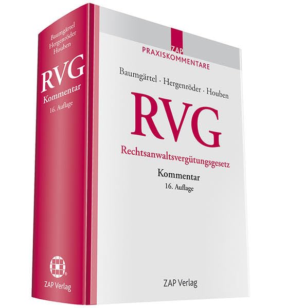 RVG Kommentar zum Rechtsanwaltsvergütungsgesetz: Inkl. jBook. Freischaltcode im Buch Law