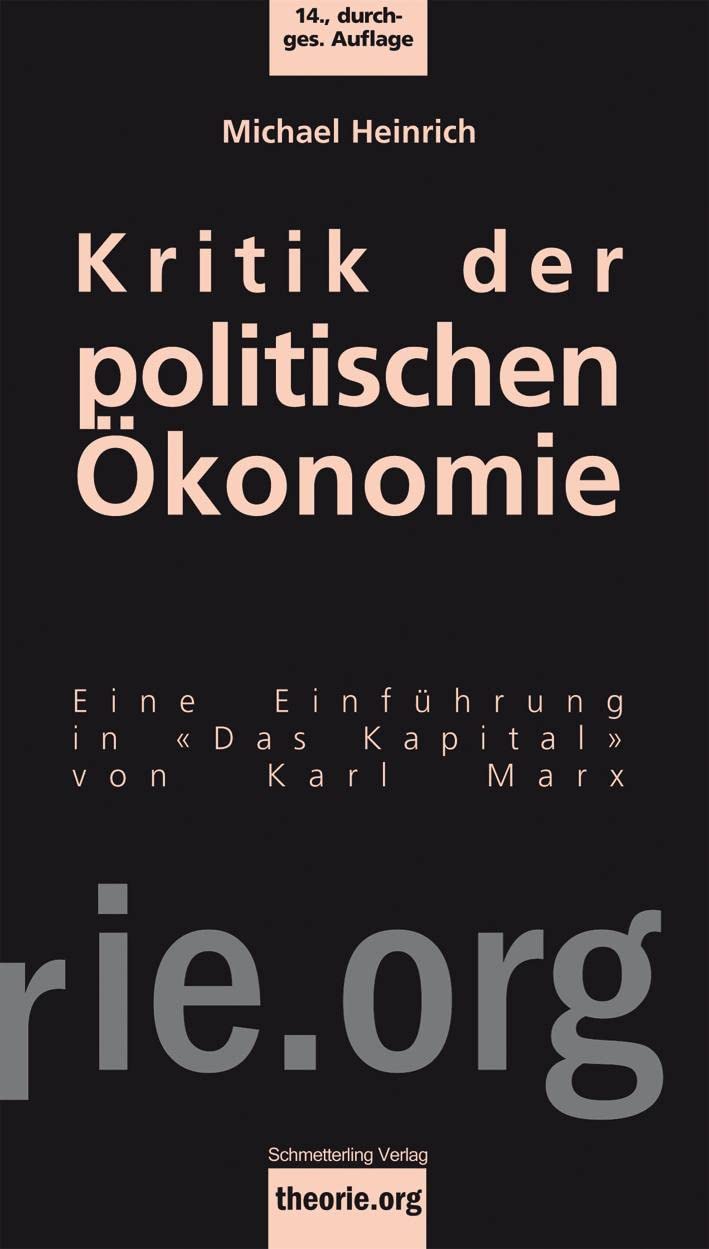 Kritik der politischen Ökonomie Social Sciences