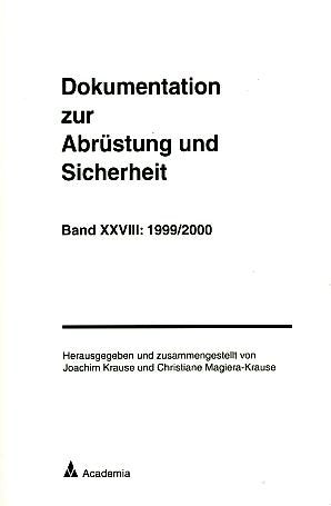 Dokumentation zur Abrüstung und Sicherheit 1999/2000 Law