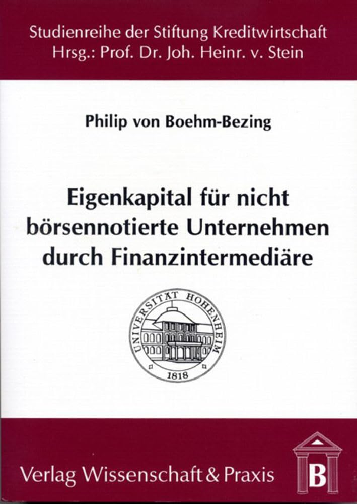 Eigenkapital für nicht börsennotierte Unternehmen durch Finanzintermediäre. Law