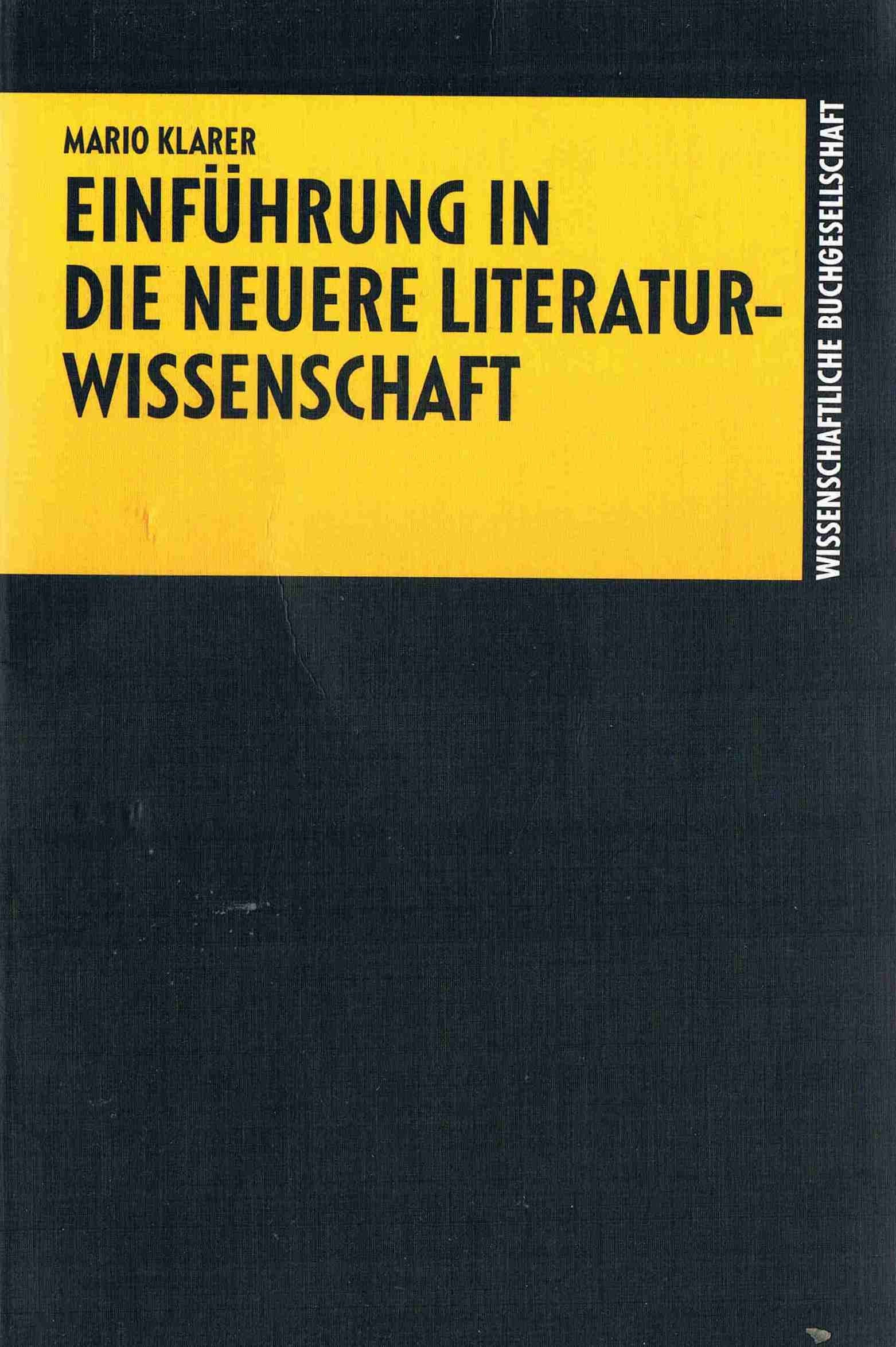 Einführung in die neuere Literaturwissenschaft Contemporary literature