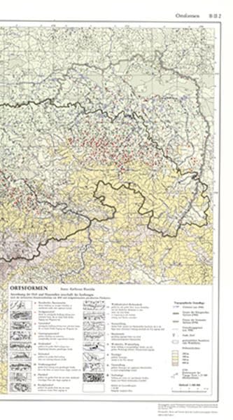 Ortsformen 1:400 000 mit Beiheft (B II 2): Atlas zur Geschichte und Landeskunde von Sachsen Politics & History