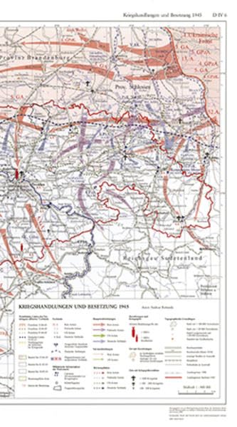 Kriegshandlungen und Besetzung 1945 1:400 000 mit Beiheft (D IV 6): Atlas zur Geschichte und Landeskunde von Sachsen Politics & History