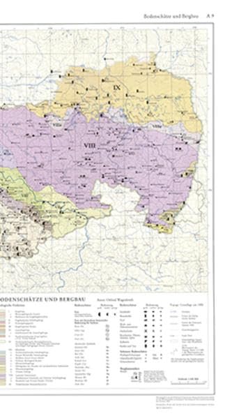 Bodenschätze und Bergbau 1:400 000 mit Beiheft (A 9): Atlas zur Geschichte und Landeskunde von Sachsen Business & Technology