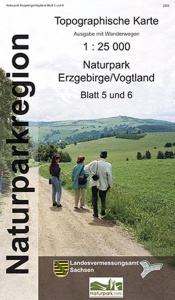 Naturpark Erzgebirge /Vogtland. Naturparkkarte 1:25000, NP25 Blatt 5/6 (Doppelblatt), Mittleres Erzgebirge: Marienberg, Lengefeld, Olbernhau, Seiffen, Frauenstein, Hermsdorf/ Erzgeb. Leisure, Home & Garden