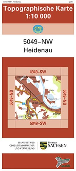 Heidenau (5049-NW): Topographische Karte 1:10 000 (Topographische Karten Sachsen 1:10 000 (TK 10); amtlich) Leisure, Home & Garden