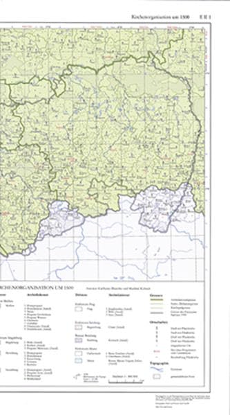 Kirchenorganisation um 1500 1:400 000 mit Beiheft (E II 1): Atlas zur Geschichte und Landeskunde von Sachsen Politics & History