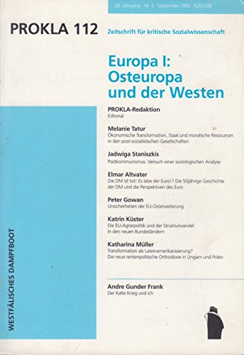 Europa / Osteuropa und der Westen (PROKLA / Zeitschrift für kritische Sozialwissenschaft) Law
