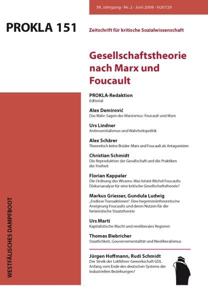 PROKLA 151: Gesellschaftstheorie nach Marx und Foucault Law