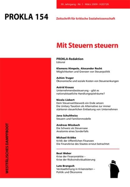 Prokla 154: Mit Steuern steuern (PROKLA / Zeitschrift für kritische Sozialwissenschaft) Law
