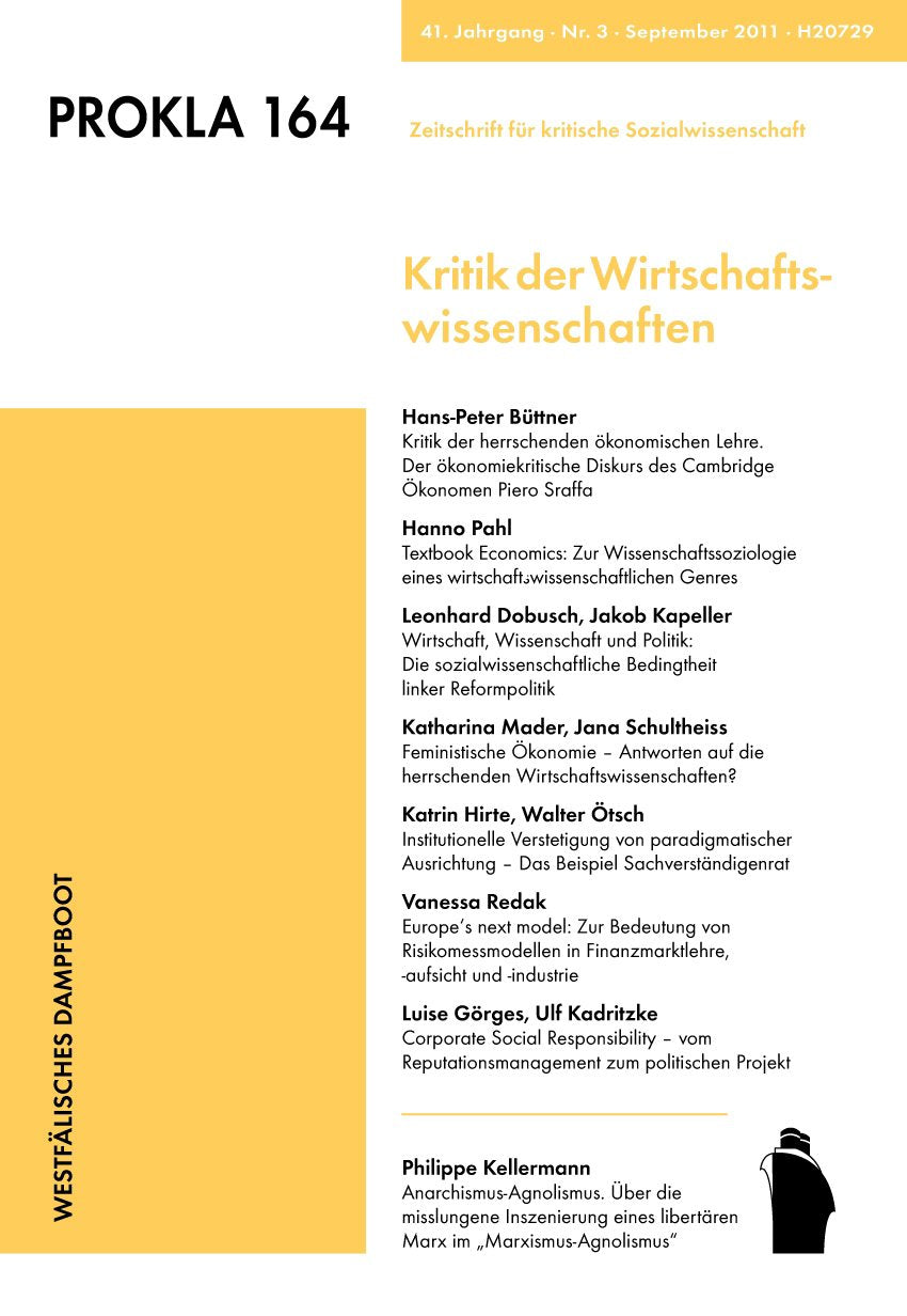 PROKLA 164: Kritik der Wirtschaftswissenschaften (PROKLA / Zeitschrift für kritische Sozialwissenschaft) Law
