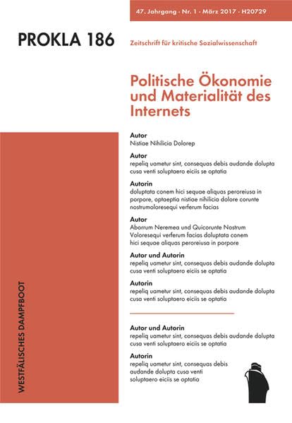 Politische Ökonomie des Internets (PROKLA / Zeitschrift für kritische Sozialwissenschaft) Law