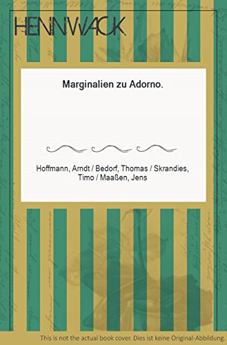 Product Image: Marginalien zu Adorno.
