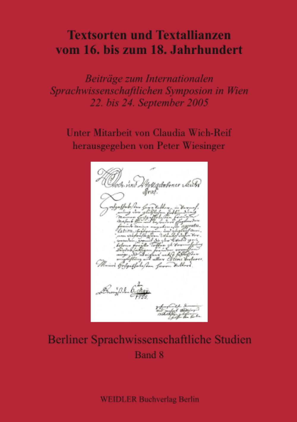 Textsorten und Textallianzen vom 16. bis zum 18. Jahrhundert Social Sciences