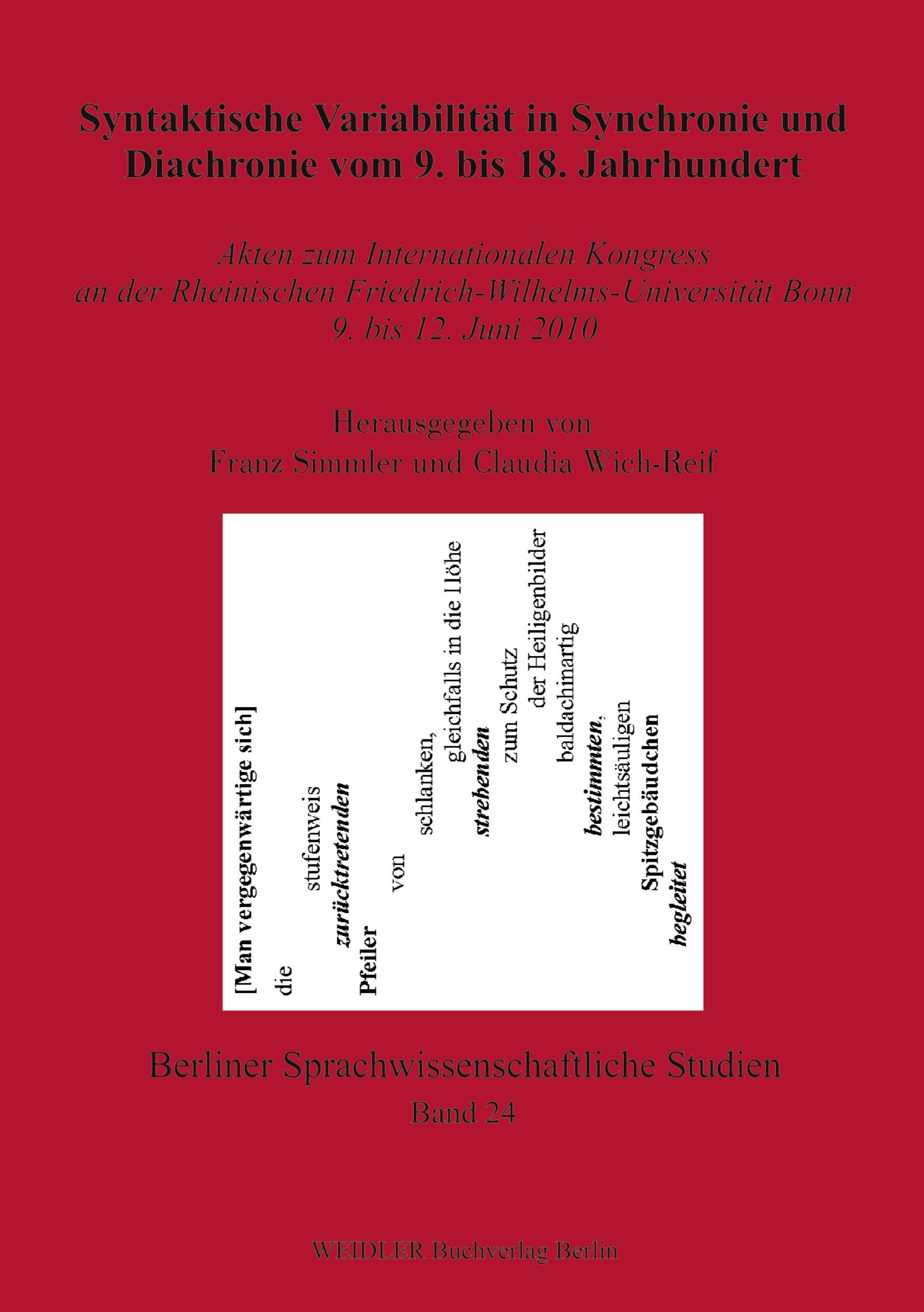 Syntaktische Variabilität in Synchronie und Diachronie vom 9. bis 18. Jahrhundert Books