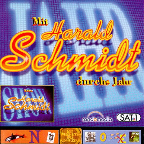 Mit Harald Schmidt durchs Jahr, 1 CD-ROM in Jewelcase: Bildschirmschoner, 400 besten Schmidt-Sprüche, ca. 30 Quizspielen u. a. Für Windows 95/98/NT 4.0 PC