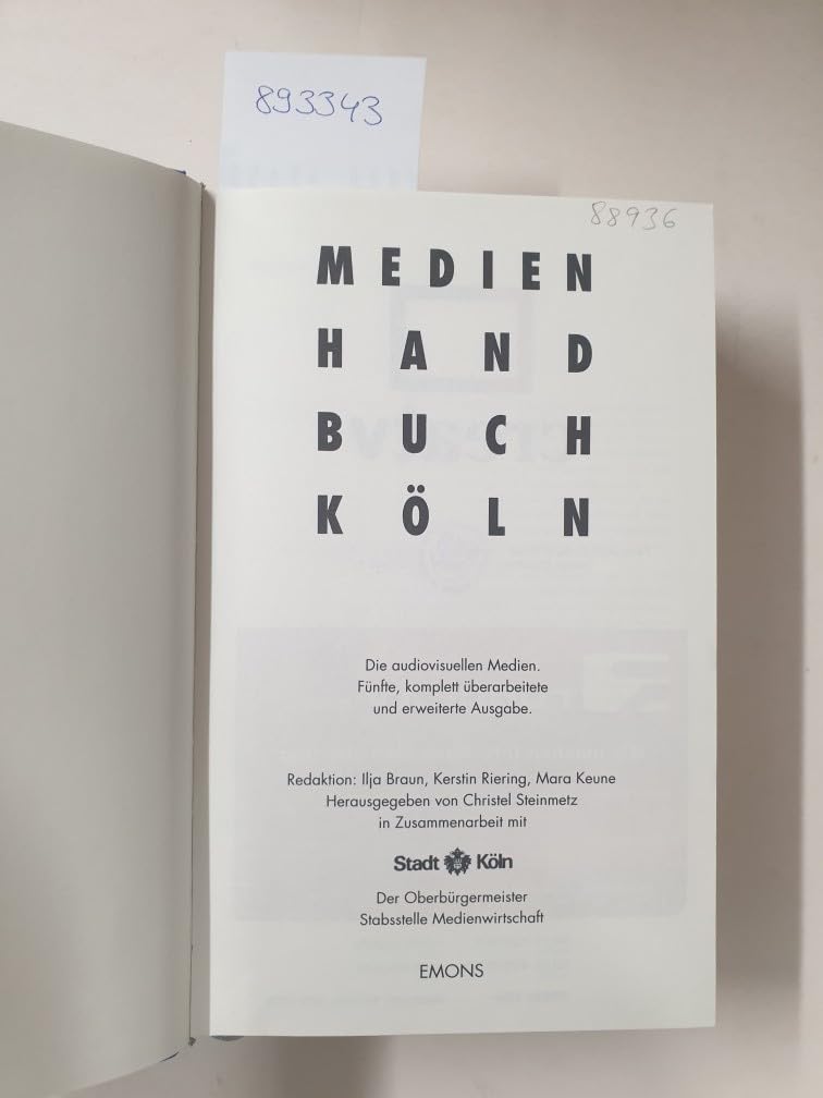 Medienhandbuch Köln 6: Die audiovisuellen Medien: Die audiovisuellen Medien. In Zus.-Arb. m. d. Stadt Köln Law