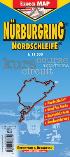 B & B Map, Nürburgring, Nordschleife (Motorsport Circuits) Leisure, Home & Garden