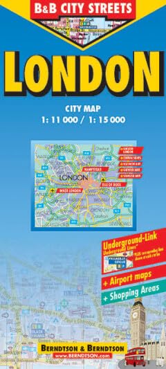 B & B City Streets, London (B & B City Streets / Laminierte, grossmassstäbliche Stadtpläne der Stadtzentren, vielfach faltbar, reissfest, ... Klimadiagramm und Register) Leisure, Home & Garden
