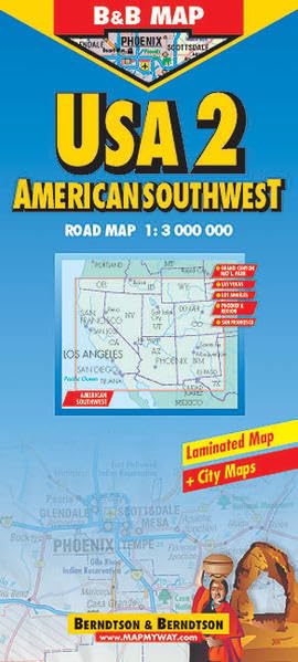 B & B Map, USA (B & B Map / Laminierte Strassenkarte mit Relief, vielfach faltbar, reissfest, beschriftbar, abwischbar. Mit Stadtkarten, touristischen ... Klimadiagramm und Register) Leisure, Home & Garden