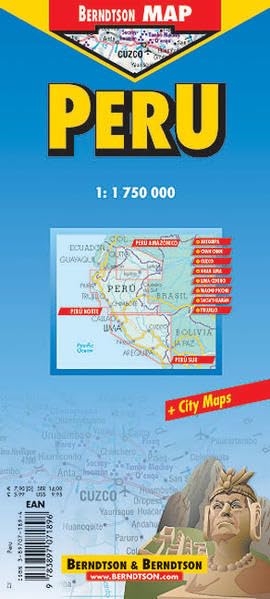 B&B Peru 1:1 750 000. Road Map. Laminierte Straßenkarte. Leisure, Home & Garden