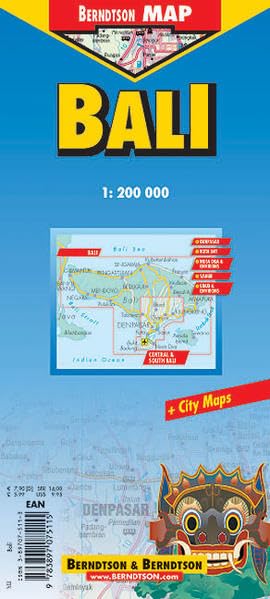 B & B Map, Bali (B & B Map / Laminierte Strassenkarte mit Relief, vielfach faltbar, reissfest, beschriftbar, abwischbar. Mit Stadtkarten, ... Klimadiagramm und Register) Leisure, Home & Garden