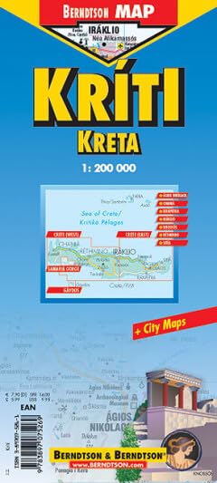 B&B Kreta 1:200 000. Road Map. Laminierte Straßenkarte. Leisure, Home & Garden