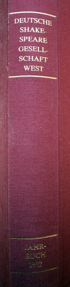 Deutsche Shakespeare-Gesellschaft West. Jahrbuch 1992 Books