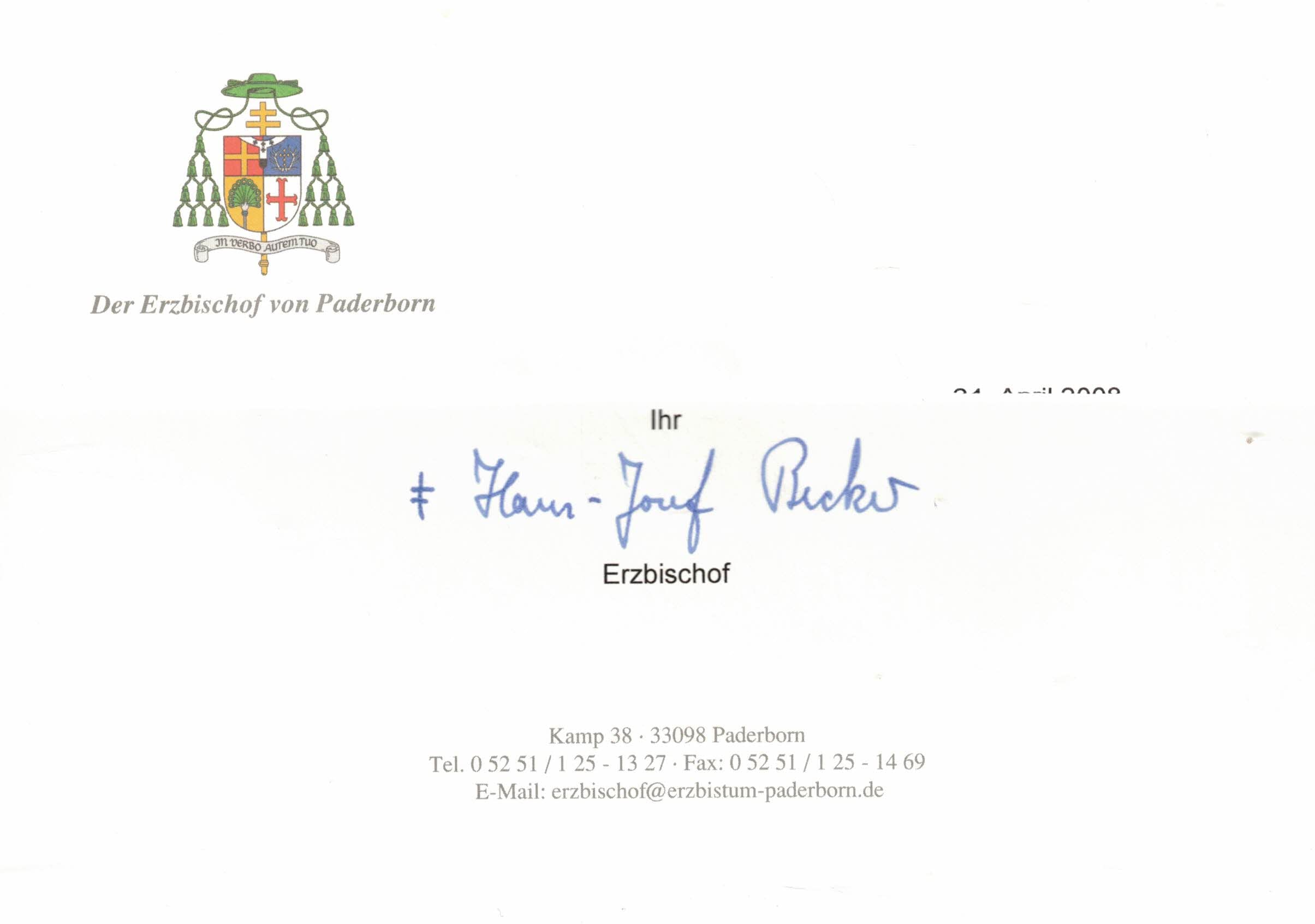 Auf dein Wort hin: Amtseinführung von Erzbischof Hans-Josef Becker Memories
