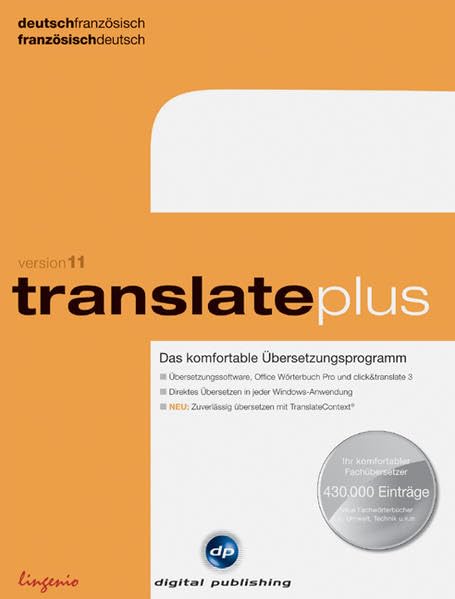 Translate Plus Deutsch Französisch Version 11 software