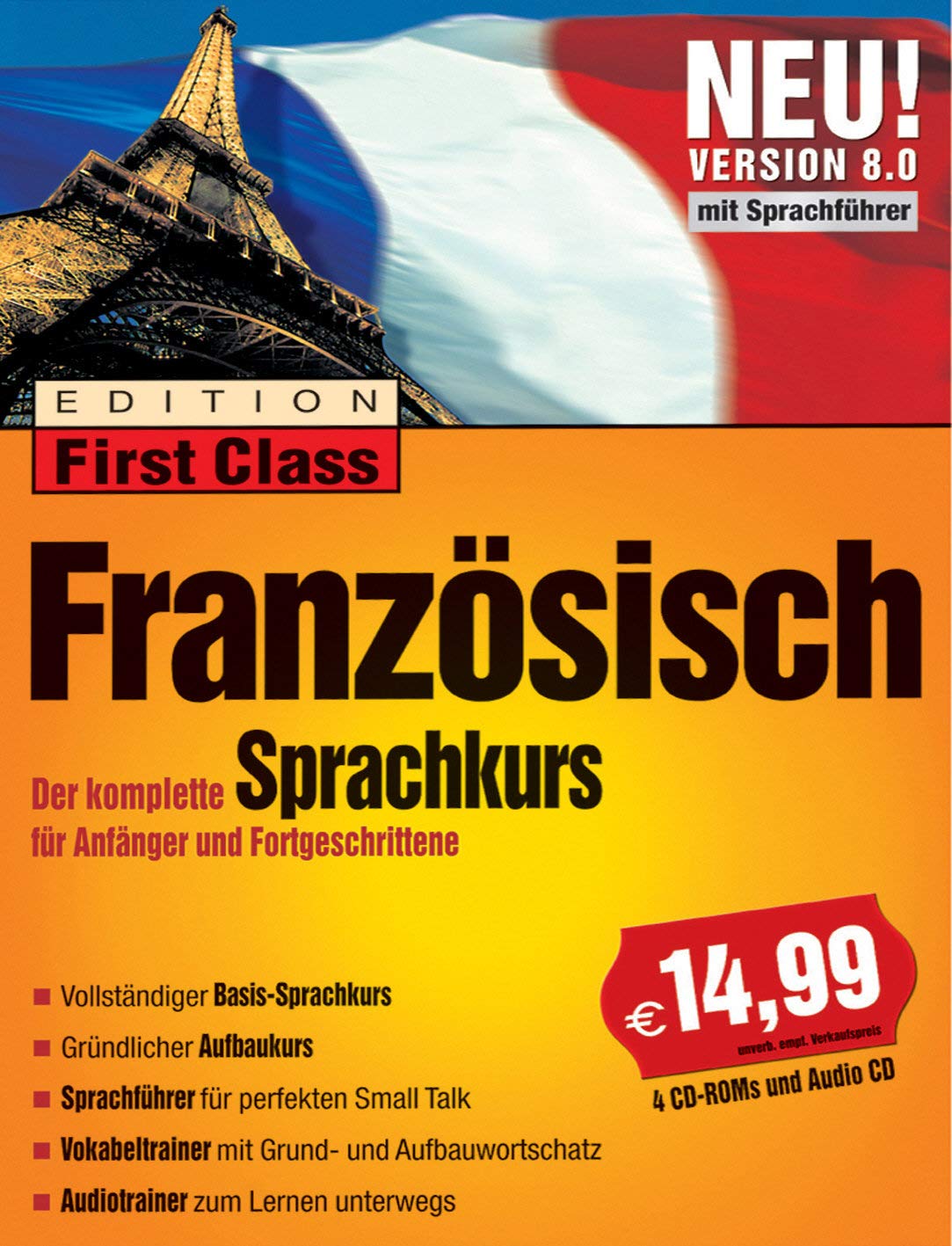 First Class Sprachkurs Französisch 8.0 (DVD-Verpackung) Learning