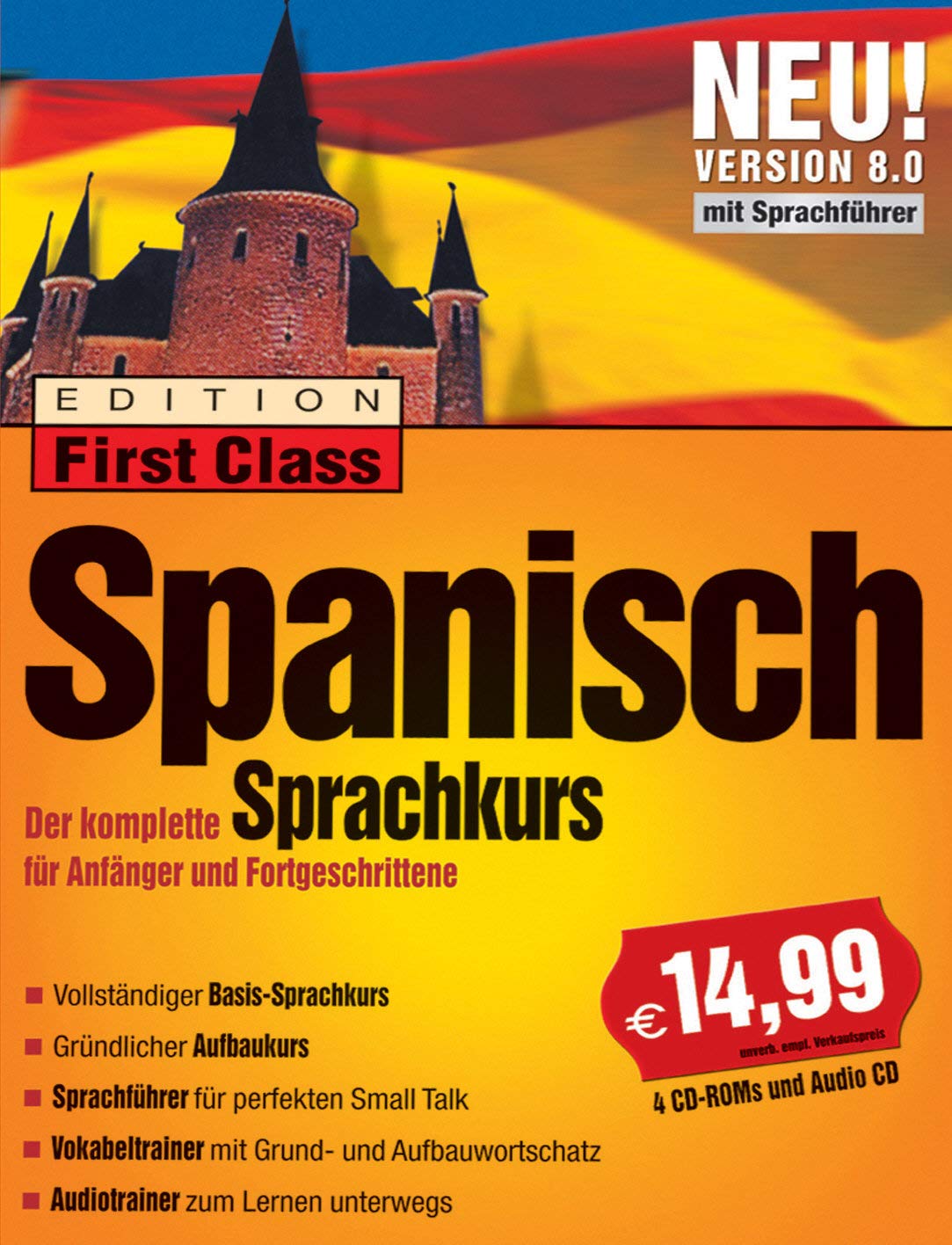 Product Image: First Class Sprachkurs Spanisch 8.0 (DVD-Verpackung)
