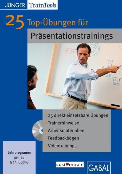 25 Top-Übungen für Präsentationstrainings: 25 direkt einsetzbare Übungen, Trainerhinweise, Arbeitsmaterialien, Feedbackbögen, Videotrainings. Für Windows ab 2000, MacOS 10.X (CD-ROM) Business, Finance & Career