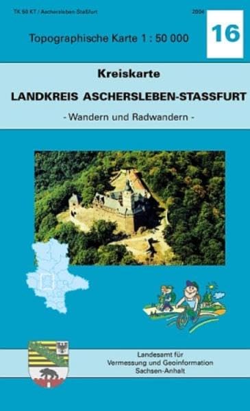 Landkreis Aschersleben-Staßfurt: Kreiskarte 1:50000 - Ausgabe mit Wander- und Radwanderwegen (Topographische Karten 1:50000 (TK50KT): Kreiskarte - Ausgabe mit Wander- und Radwanderwegen) Leisure, Home & Garden